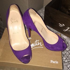 Purple Suede Christian Louboutin Heels